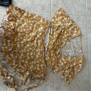 Wrapped top and skirt set